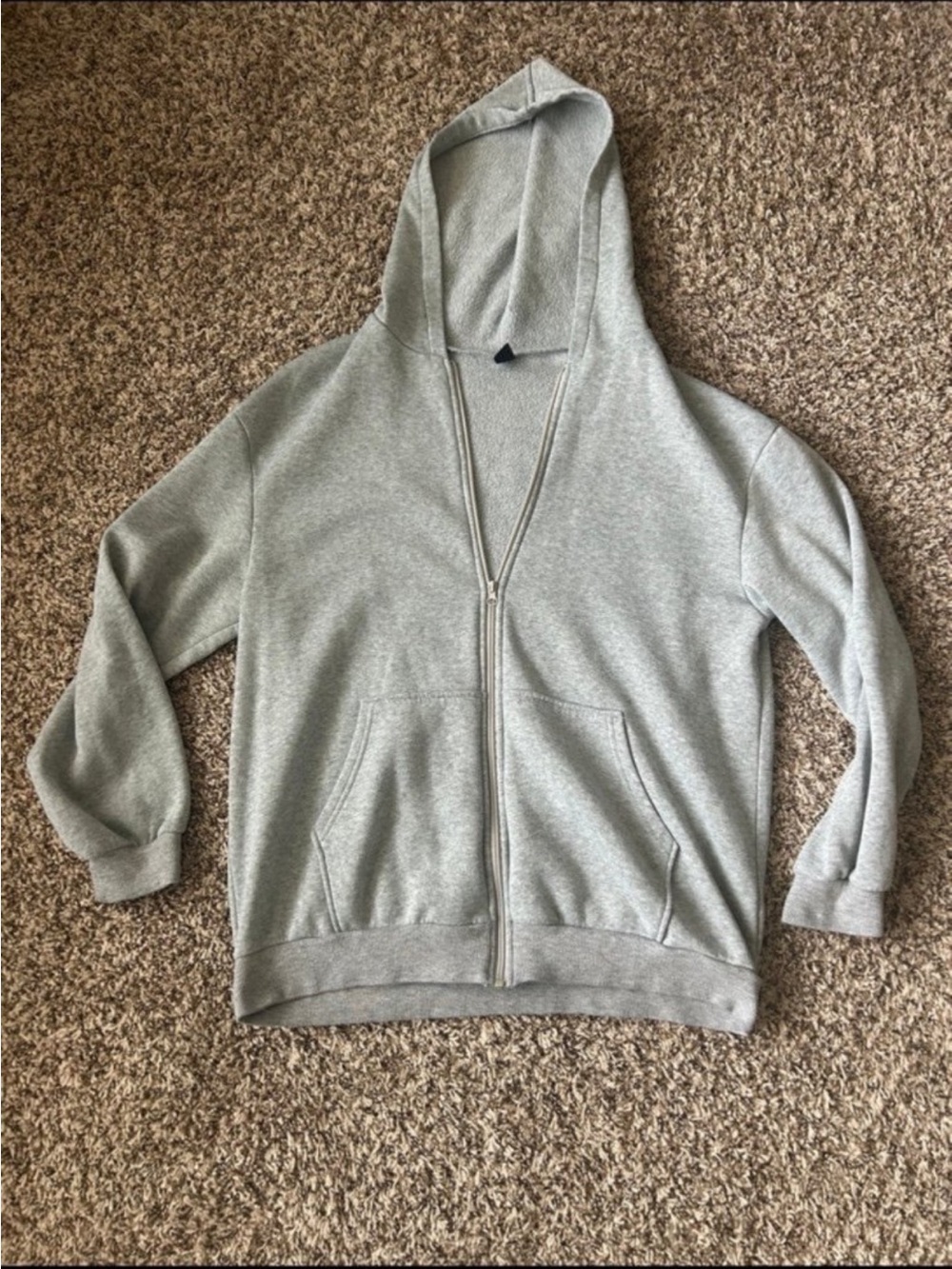 SHEIN Gray Zip-Up Hoodie